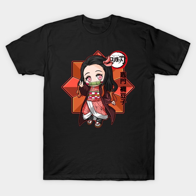 Demon Slayer Kamado Nezuko cute T-Shirt by Paradox Studio